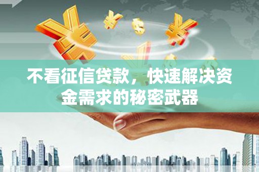 连云港不看征信贷款，快速解决资金需求的秘密武器