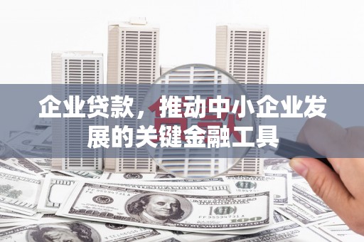 连云港企业贷款，推动中小企业发展的关键金融工具