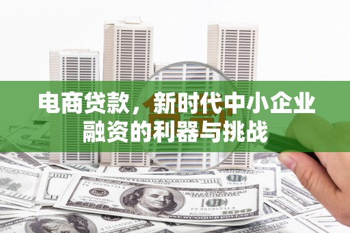连云港电商贷款，新时代中小企业融资的利器与挑战