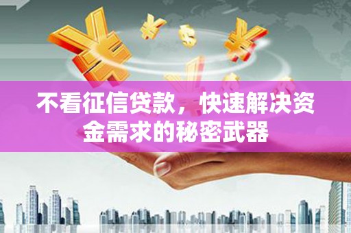 连云港不看征信贷款，快速解决资金需求的秘密武器