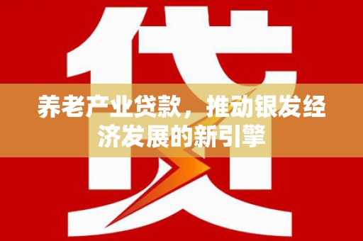 连云港养老产业贷款，推动银发经济发展的新引擎
