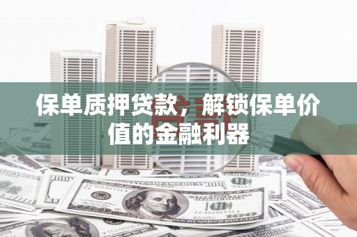 连云港保单质押贷款，解锁保单价值的金融利器