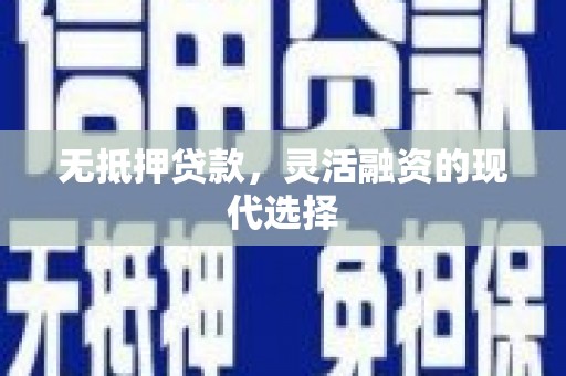连云港无抵押贷款，灵活融资的现代选择