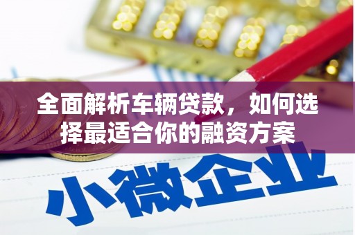 连云港全面解析车辆贷款，如何选择最适合你的融资方案